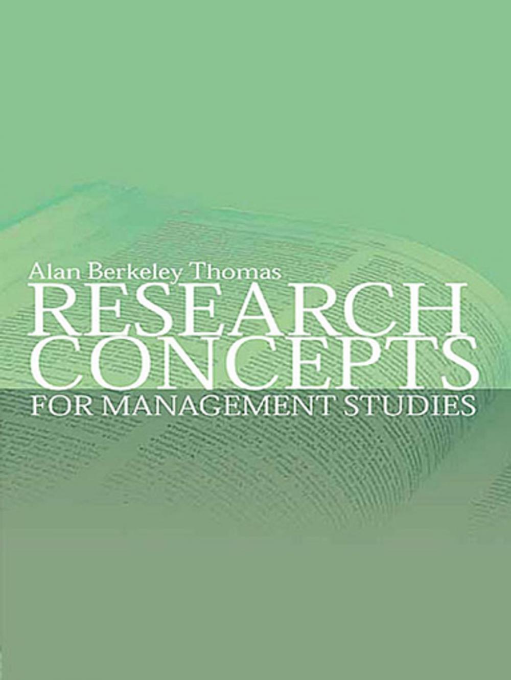 Big bigCover of Research Concepts for Management Studies