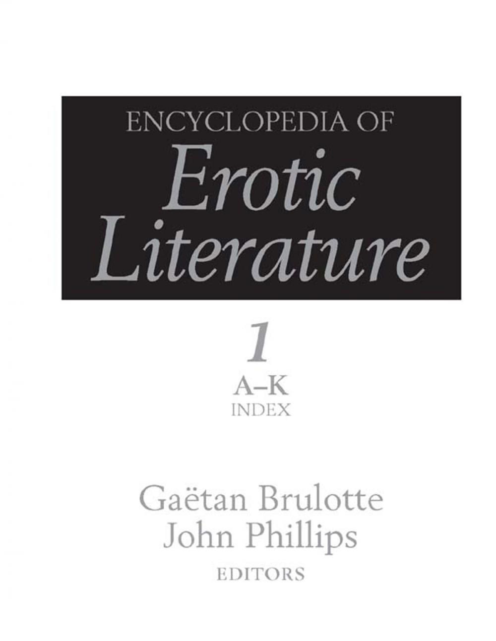 Big bigCover of Encyclopedia of Erotic Literature