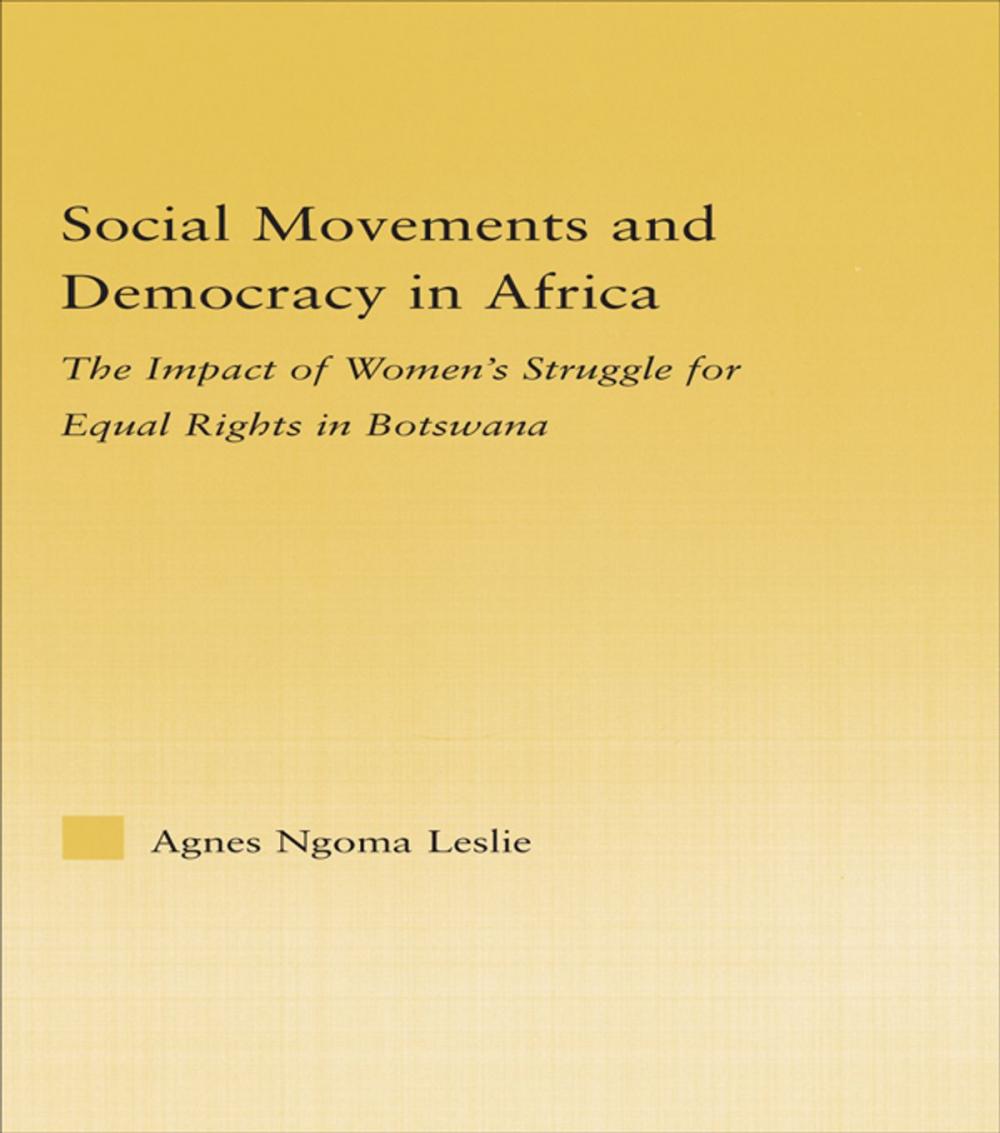 Big bigCover of Social Movements and Democracy in Africa