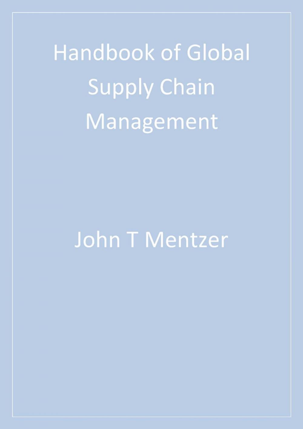 Big bigCover of Handbook of Global Supply Chain Management