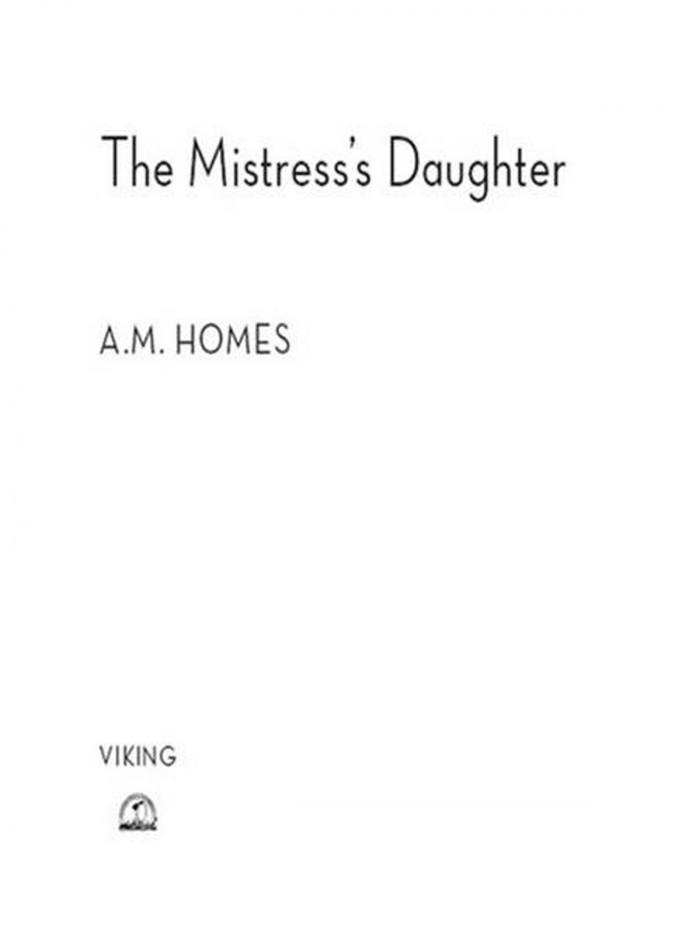 Big bigCover of The Mistress's Daughter