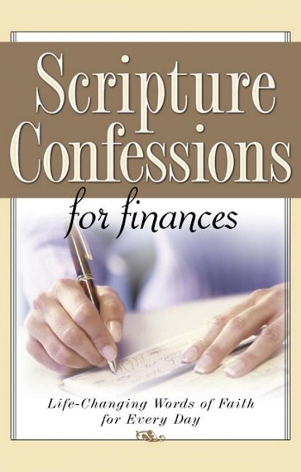 Big bigCover of Scripture Confessions for Finances