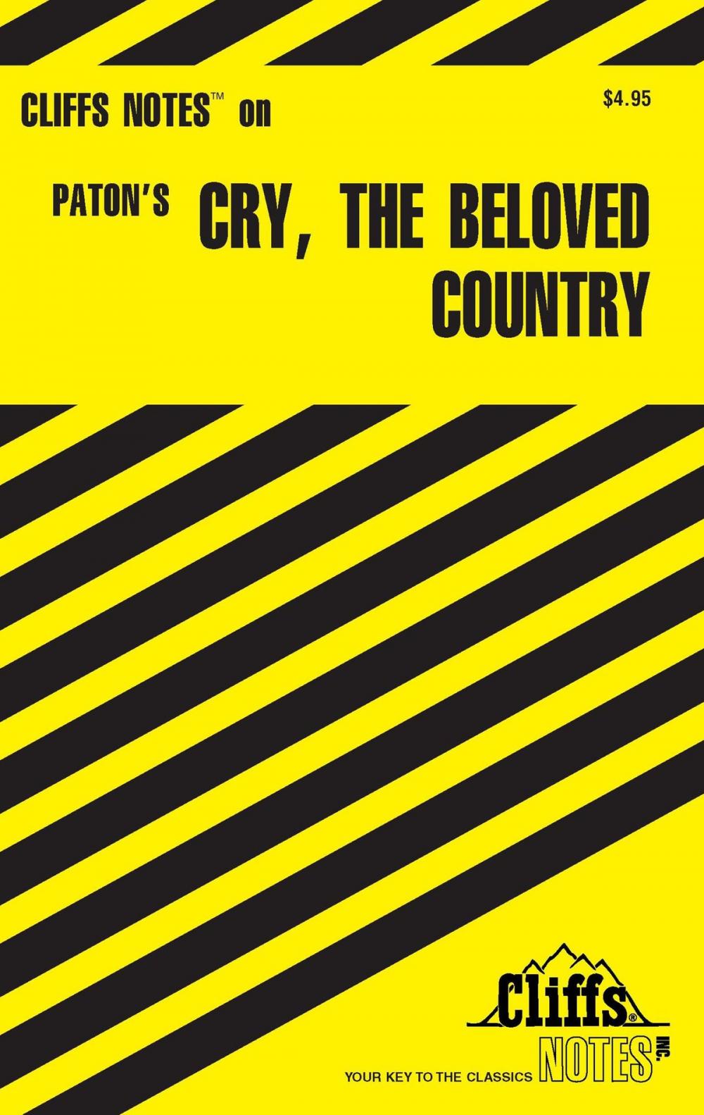 Big bigCover of CliffsNotes on Paton's Cry, the Beloved Country