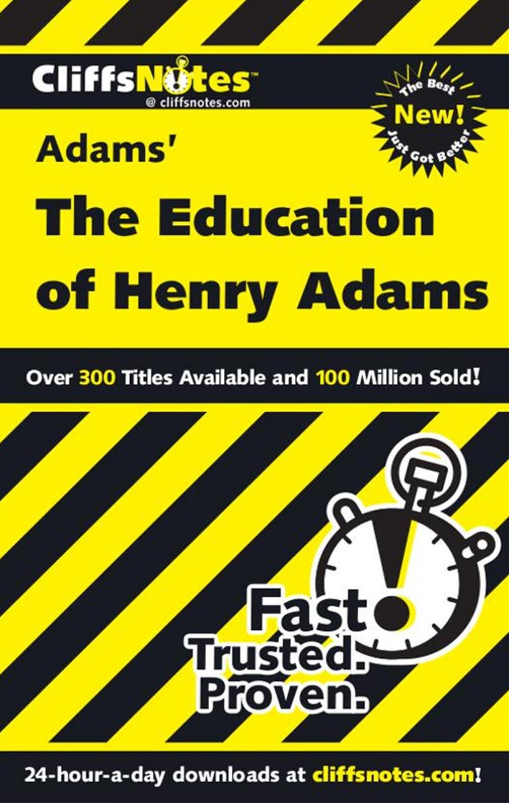 Big bigCover of CliffsNotes on Adams' The Education of Henry Adams
