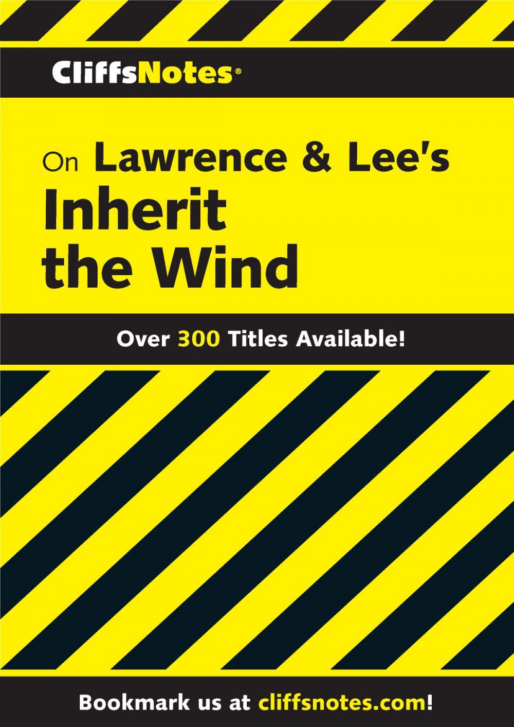 Big bigCover of CliffsNotes on Lawrence &amp; Lee's Inherit the Wind