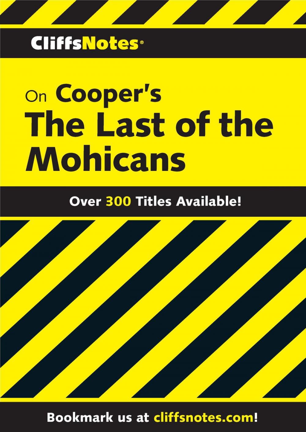 Big bigCover of CliffsNotes on Cooper's The Last of the Mohicans