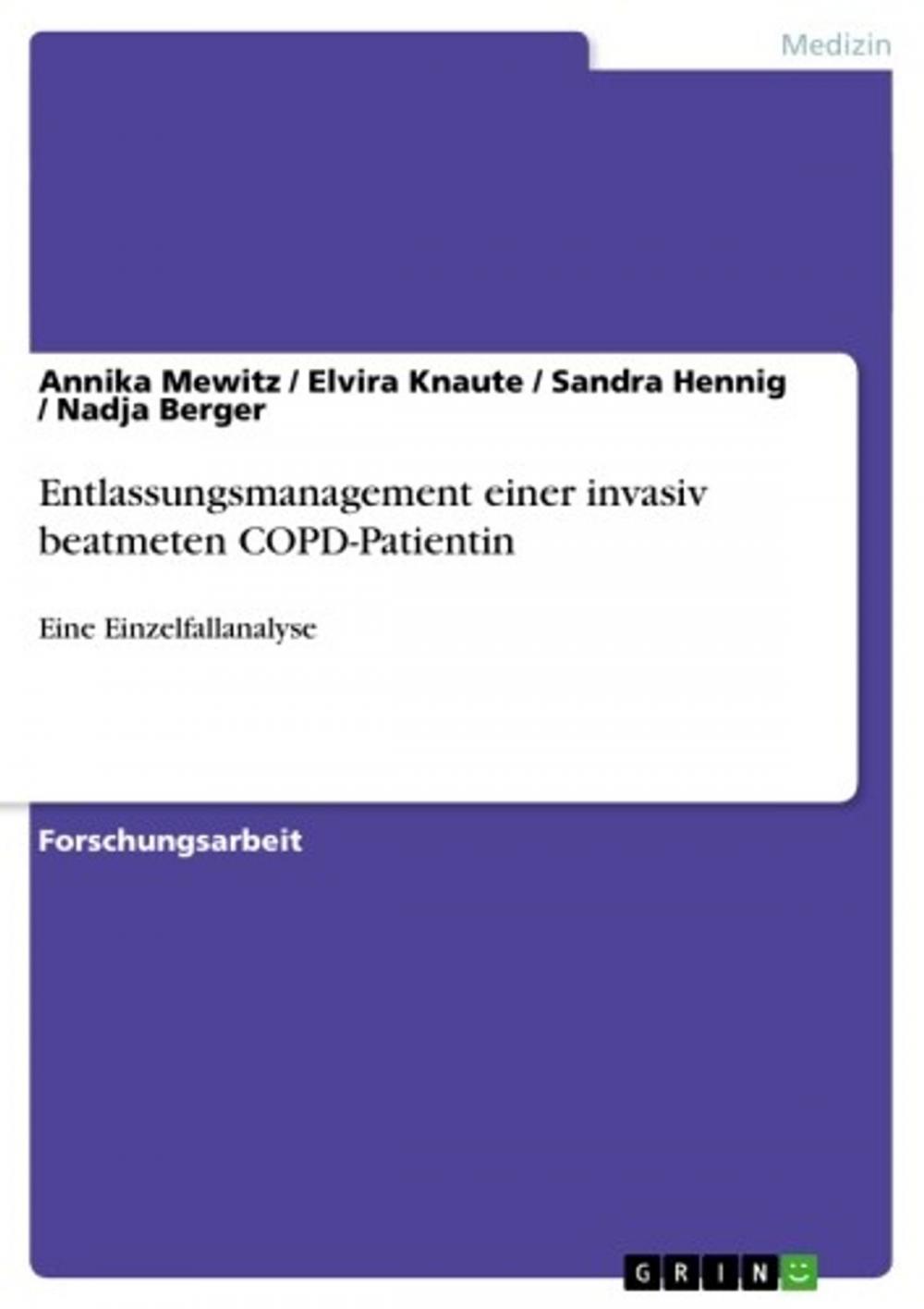 Big bigCover of Entlassungsmanagement einer invasiv beatmeten COPD-Patientin