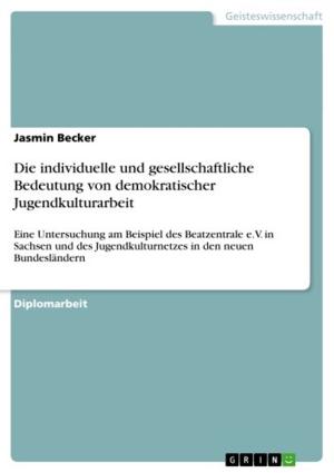 Cover of the book Die individuelle und gesellschaftliche Bedeutung von demokratischer Jugendkulturarbeit by Evelyn Habel