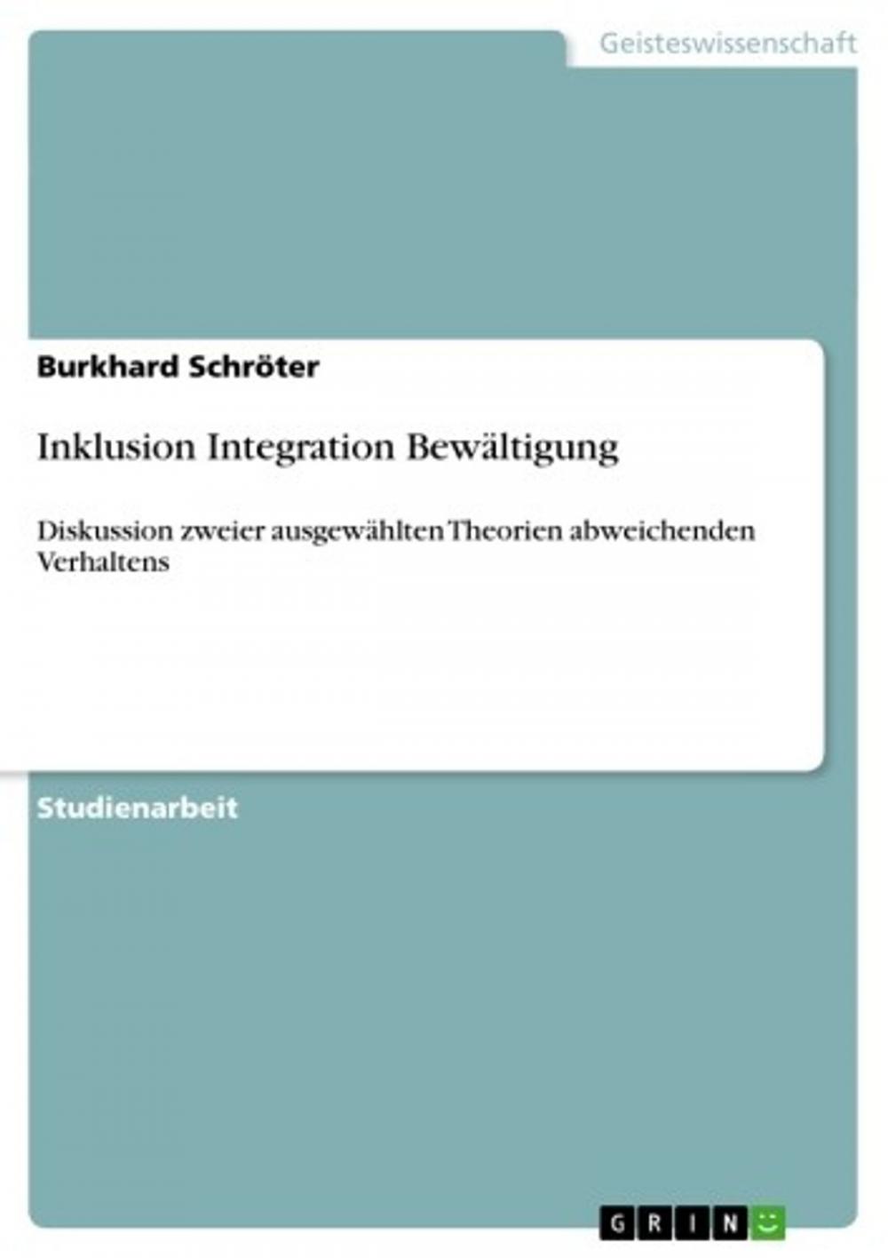 Big bigCover of Inklusion Integration Bewältigung