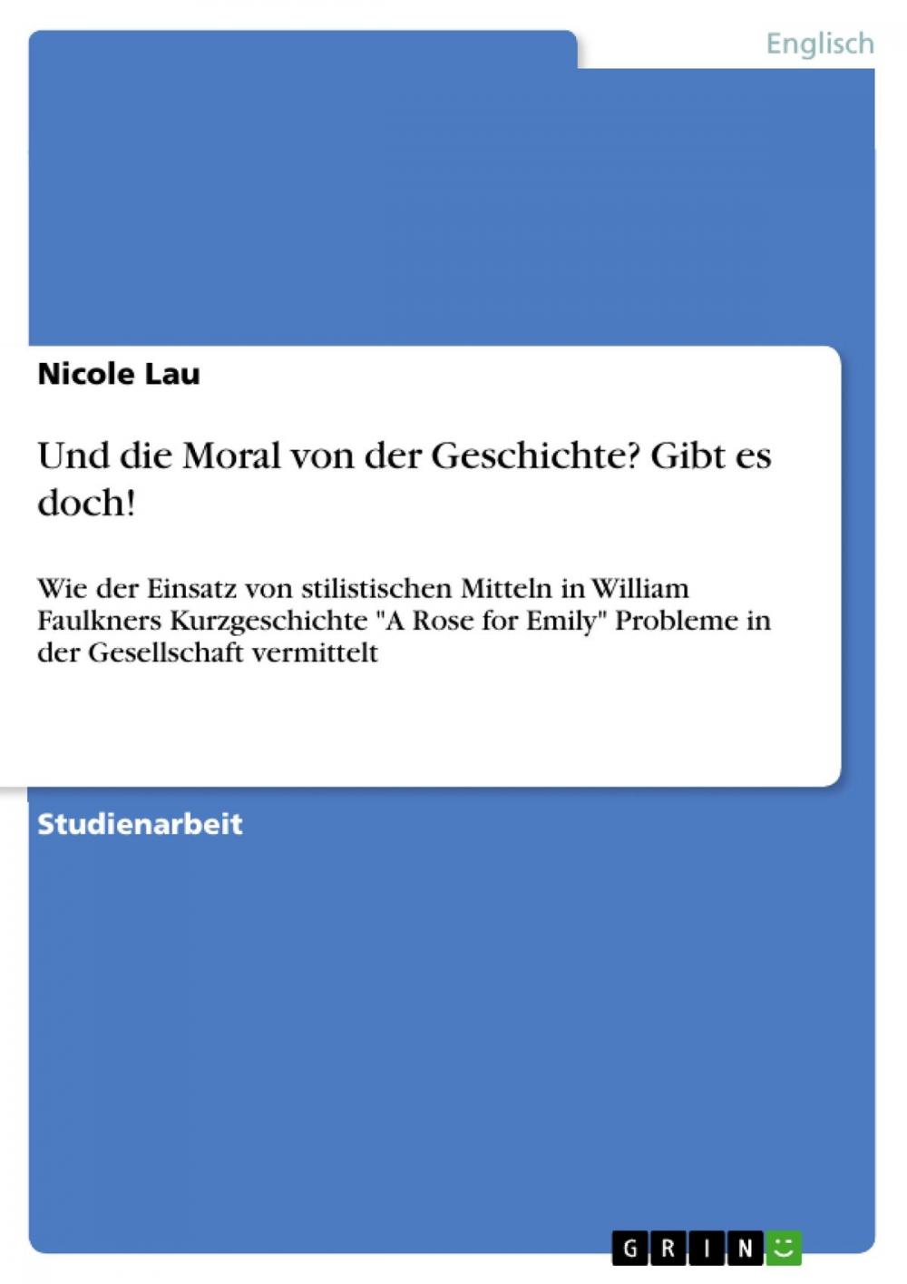 Big bigCover of Und die Moral von der Geschichte? Gibt es doch!