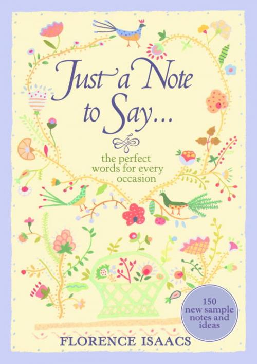 Cover of the book Just a Note to Say . . . by Florence Isaacs, Potter/Ten Speed/Harmony/Rodale