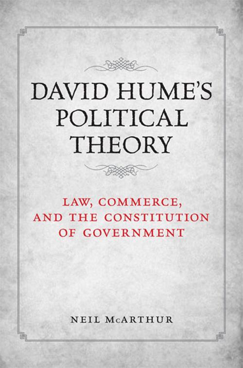 Cover of the book David Hume's Political Theory by Neil McArthur, University of Toronto Press, Scholarly Publishing Division