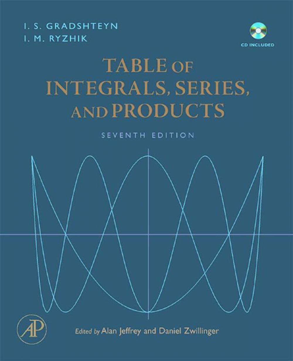 Big bigCover of Table of Integrals, Series, and Products