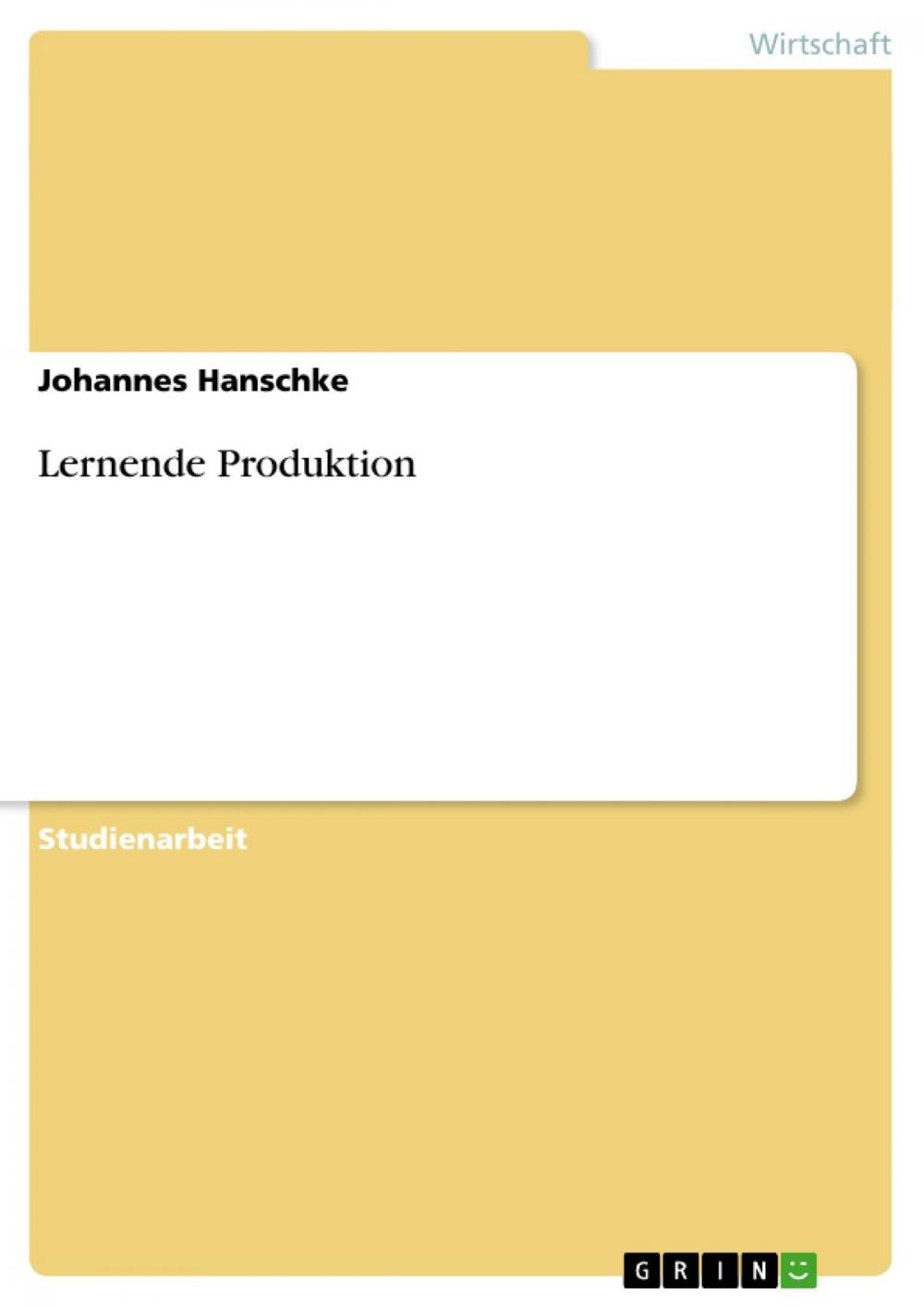 Big bigCover of Lernende Produktion