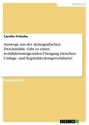 Cover of the book Auswege aus der demografischen Zwickmühle. Gibt es einen wohlfahrtssteigernden Übergang zwischen Umlage- und Kapitaldeckungsverfahren? by Markus Frick