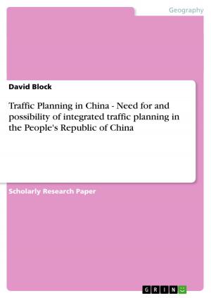 Cover of Traffic Planning in China - Need for and possibility of integrated traffic planning in the People's Republic of China