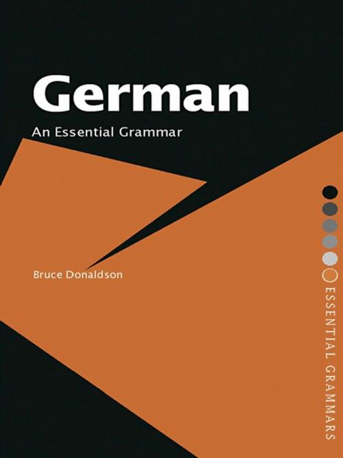 Cover of the book German: An Essential Grammar by Bruce Donaldson, Taylor and Francis