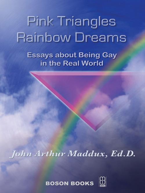 Cover of the book Pink Triangles and Rainbow Dreams:Essays About Being Gay in the Real World by John Arthur Maddux, Ph.D., Bitingduck Press