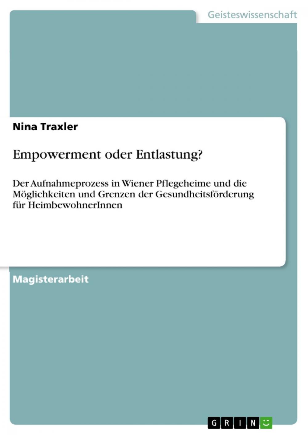 Big bigCover of Empowerment oder Entlastung?