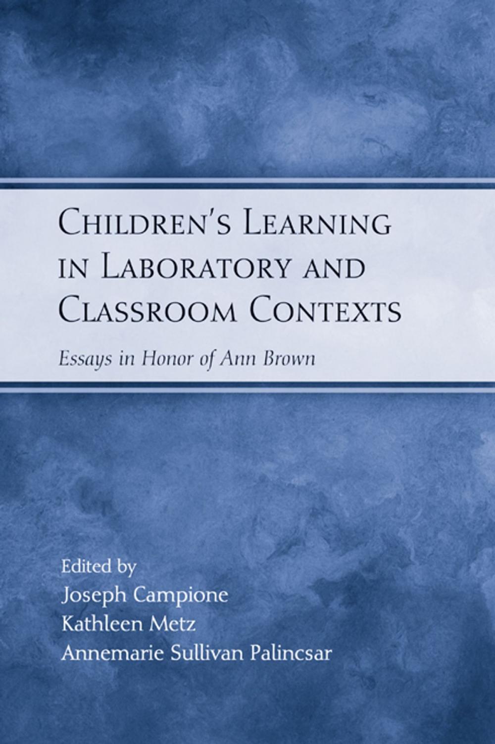 Big bigCover of Children's Learning in Laboratory and Classroom Contexts