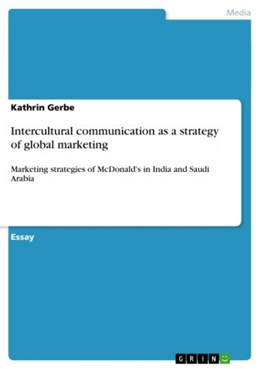 Big bigCover of Intercultural communication as a strategy of global marketing