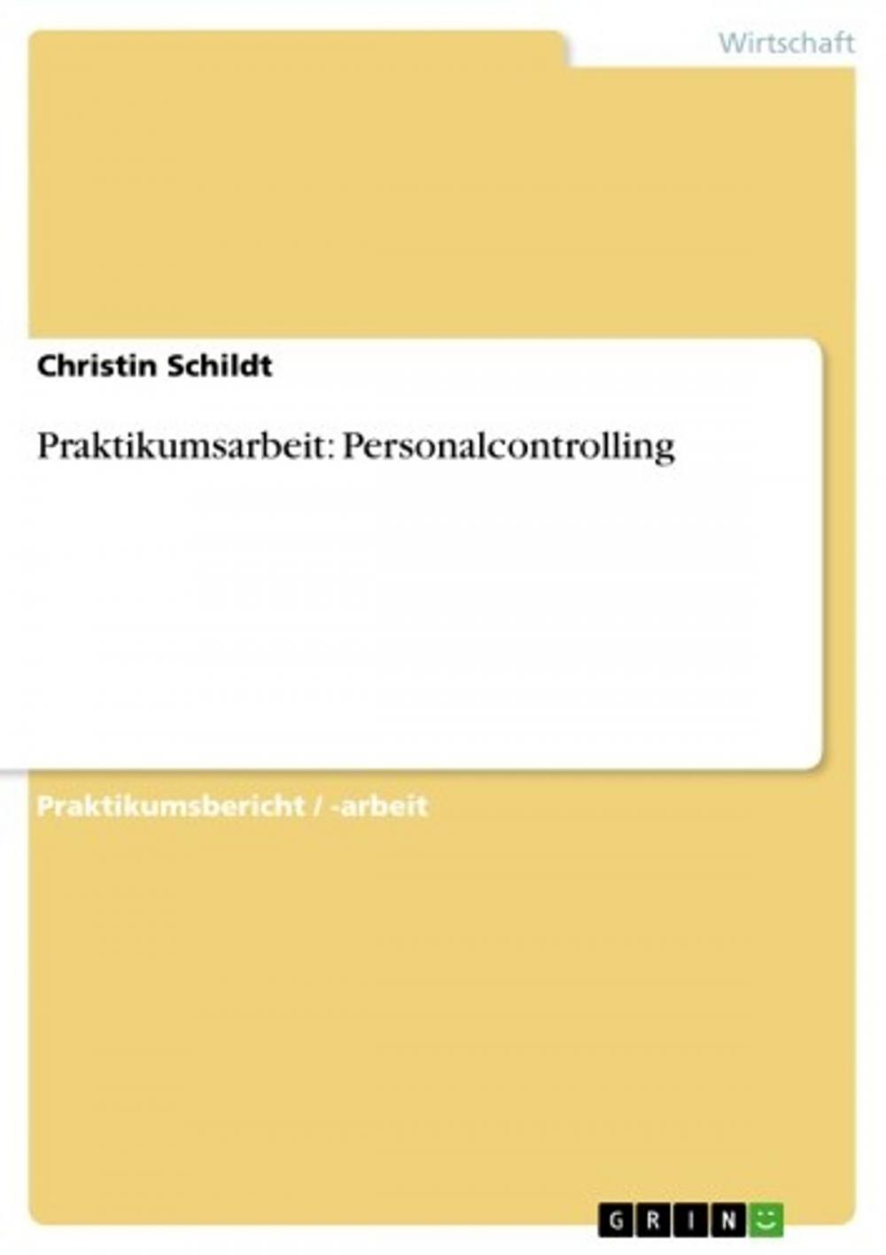 Big bigCover of Praktikumsarbeit: Personalcontrolling