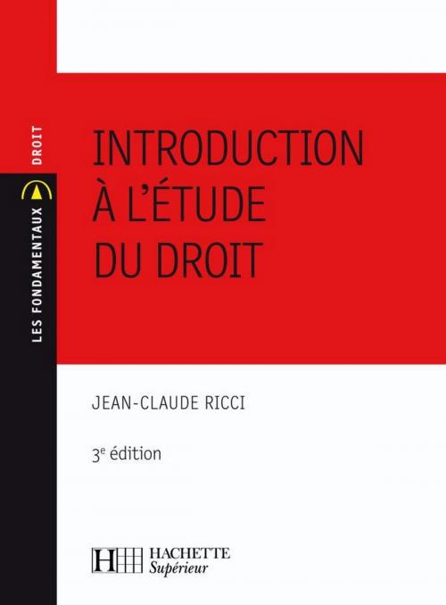 Cover of the book Introduction à l'étude du droit by Jean-Claude Ricci, Hachette Éducation