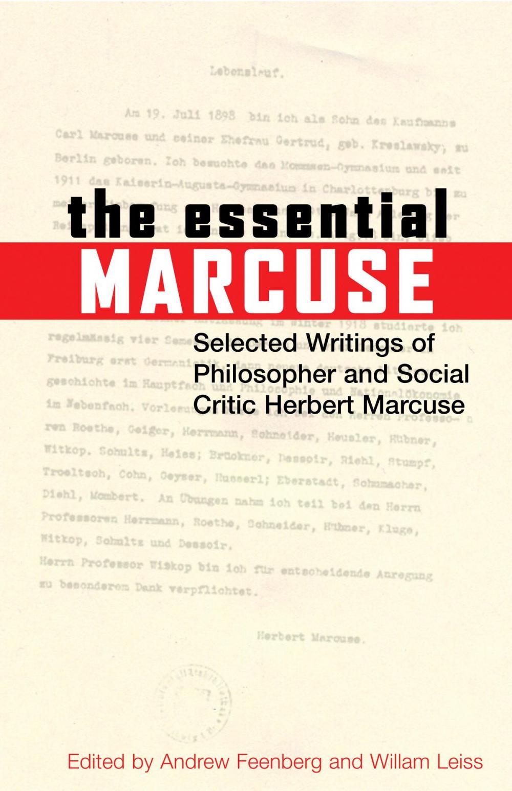 Big bigCover of The Essential Marcuse