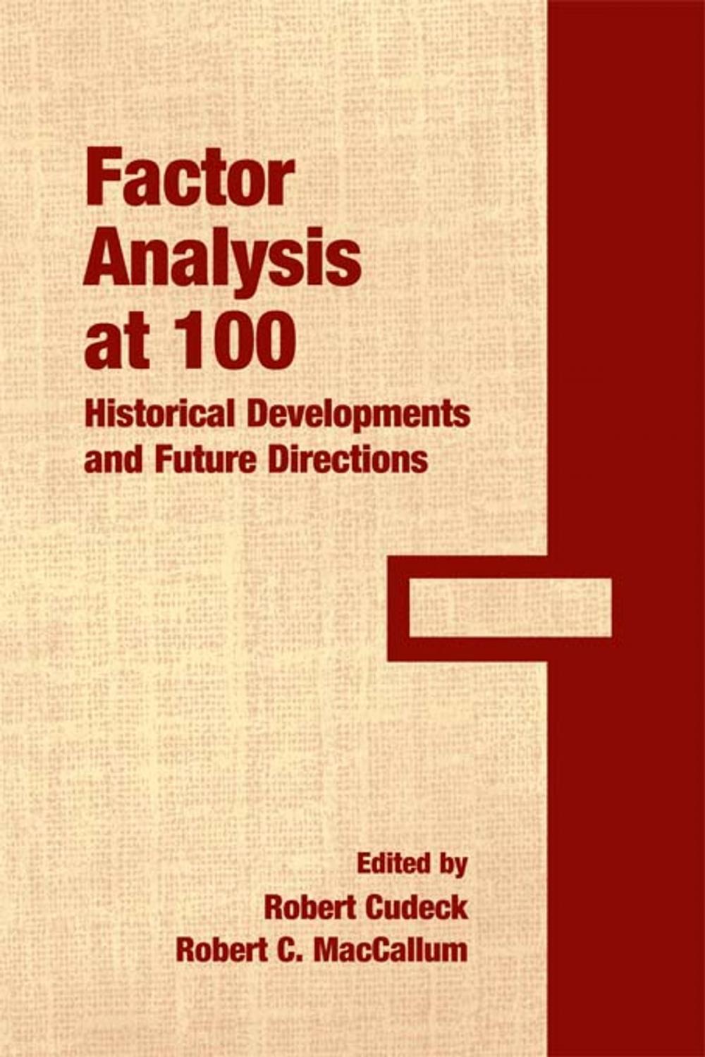 Big bigCover of Factor Analysis at 100