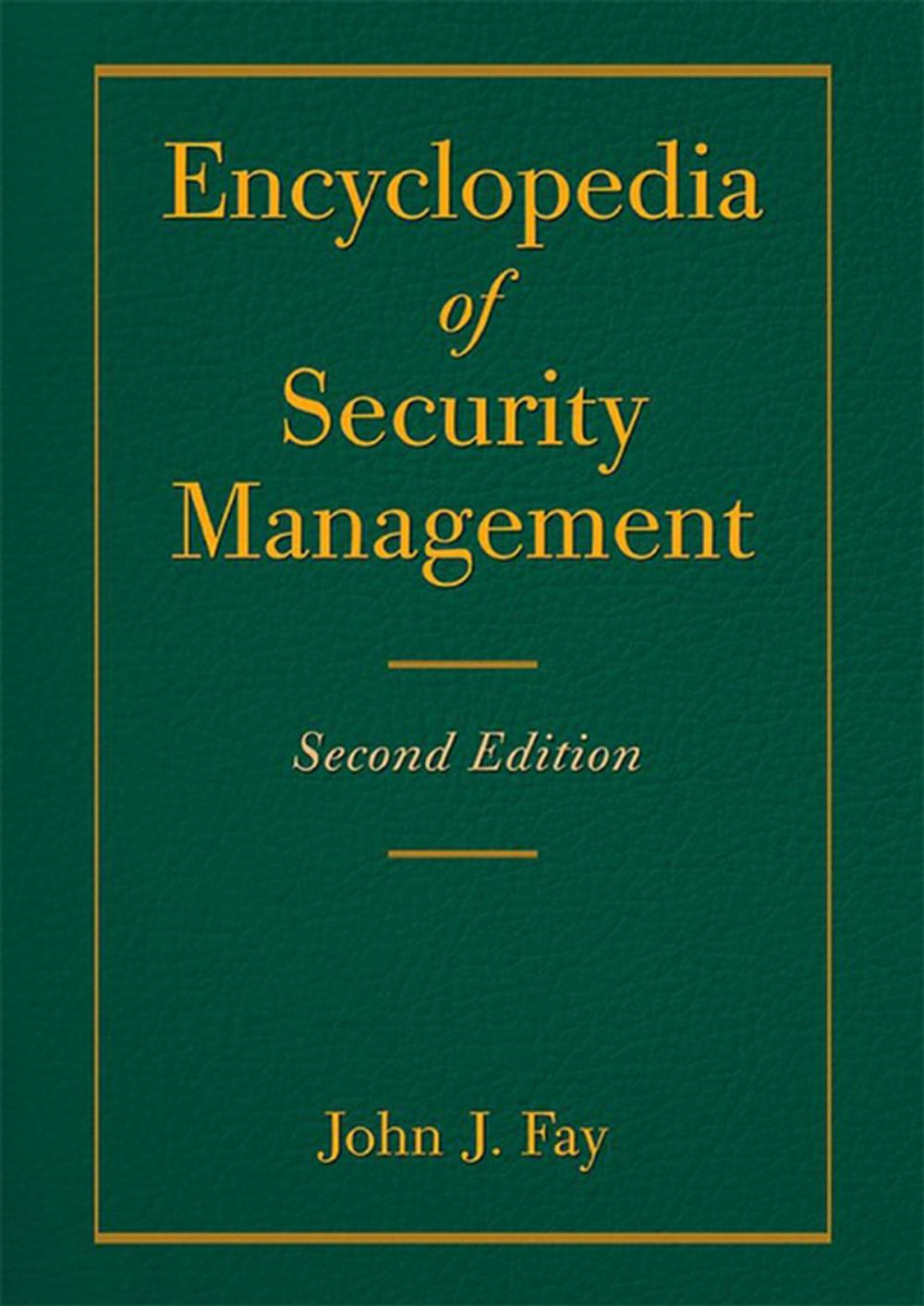 Big bigCover of Encyclopedia of Security Management