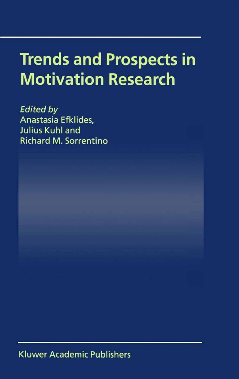 Big bigCover of Trends and Prospects in Motivation Research