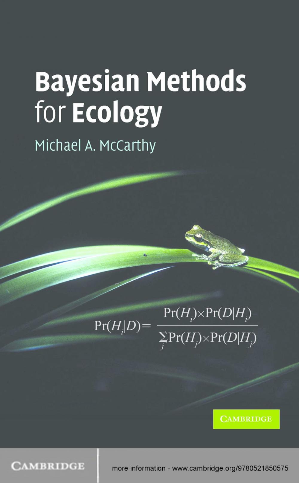 Big bigCover of Bayesian Methods for Ecology