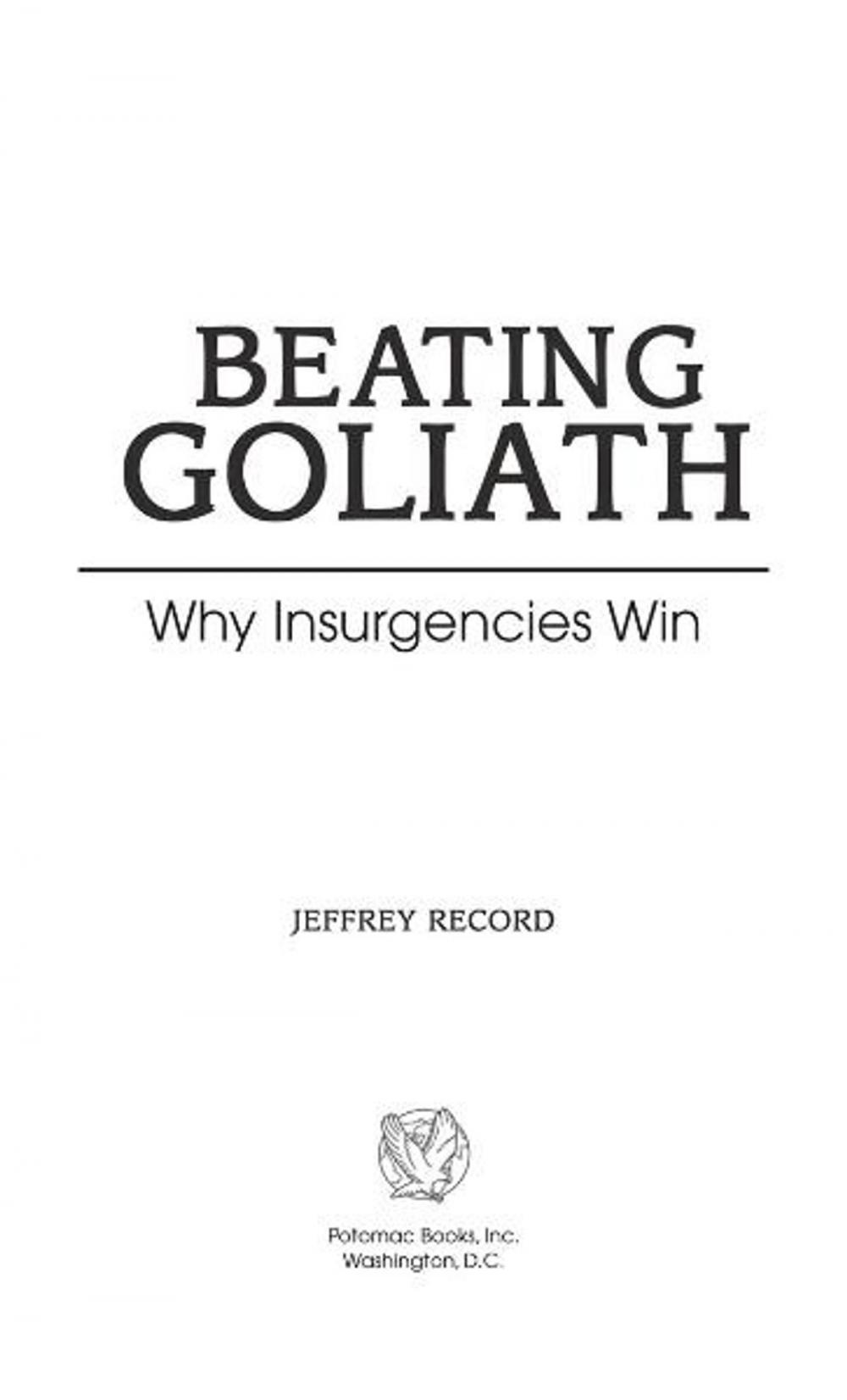 Big bigCover of Beating Goliath