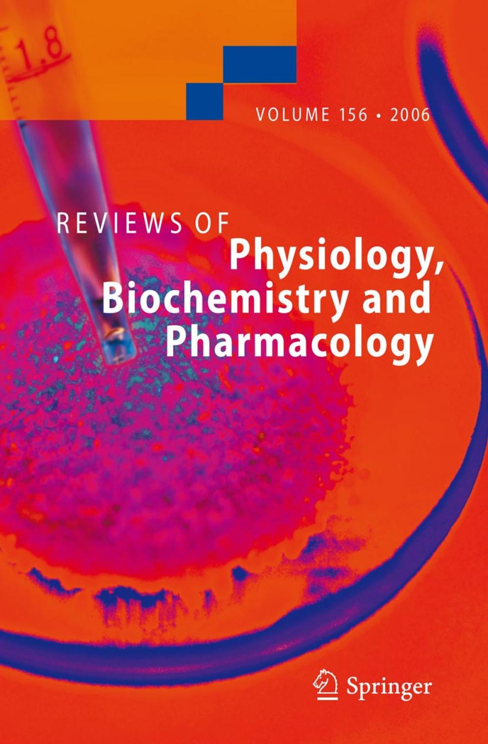 Big bigCover of Reviews of Physiology, Biochemistry and Pharmacology 156