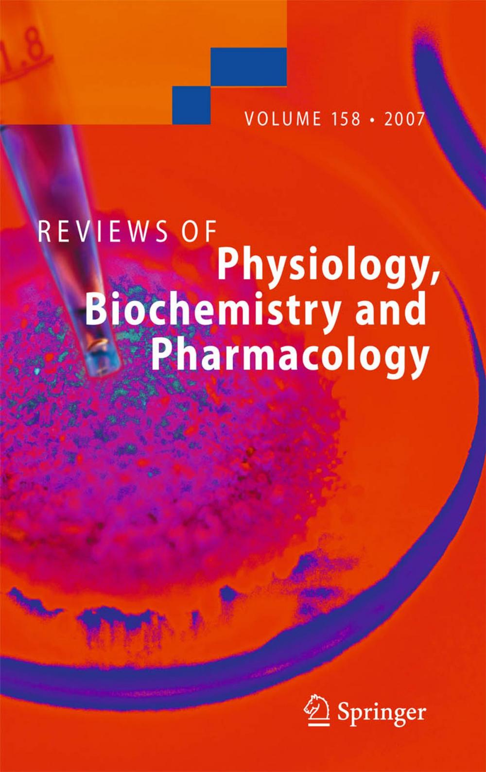 Big bigCover of Reviews of Physiology, Biochemistry and Pharmacology 158