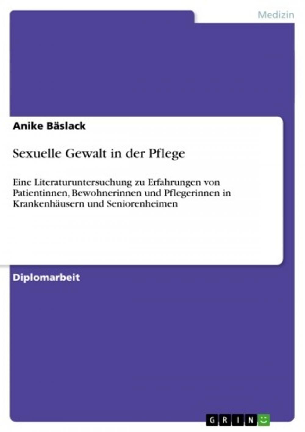 Big bigCover of Sexuelle Gewalt in der Pflege