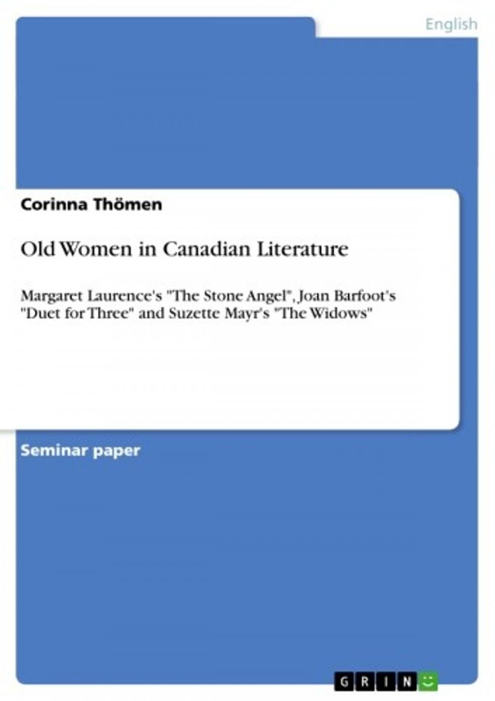 Big bigCover of Old Women in Canadian Literature