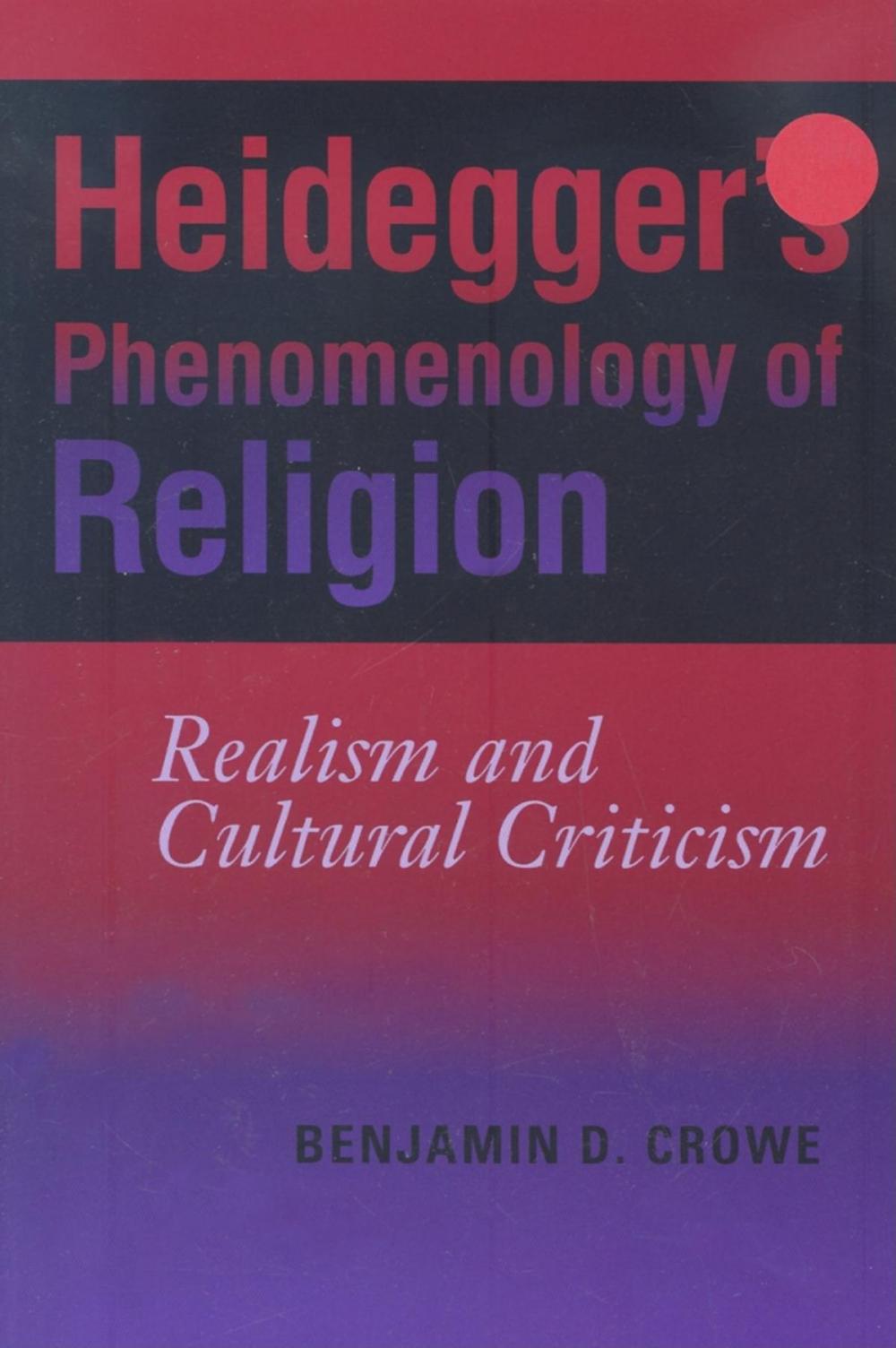 Big bigCover of Heidegger's Phenomenology of Religion