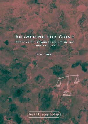 Cover of the book Answering for Crime by Professor Ali Madanipour