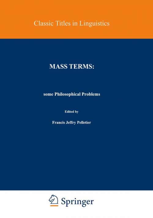 Cover of the book Mass Terms: Some Philosophical Problems by , Springer Netherlands