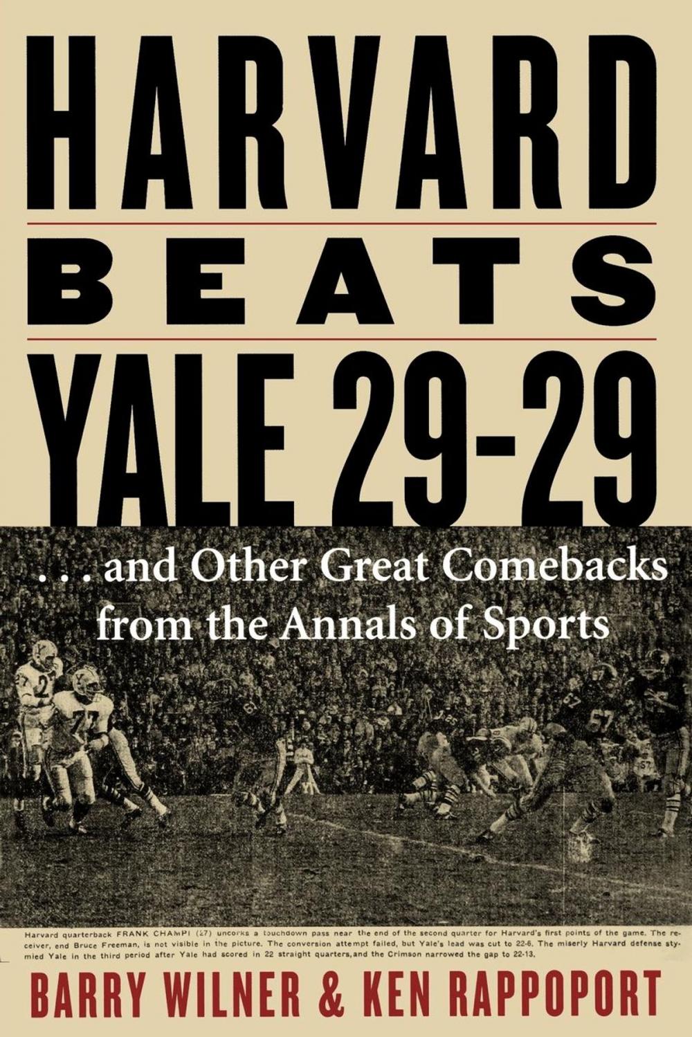 Big bigCover of Harvard Beats Yale 29-29