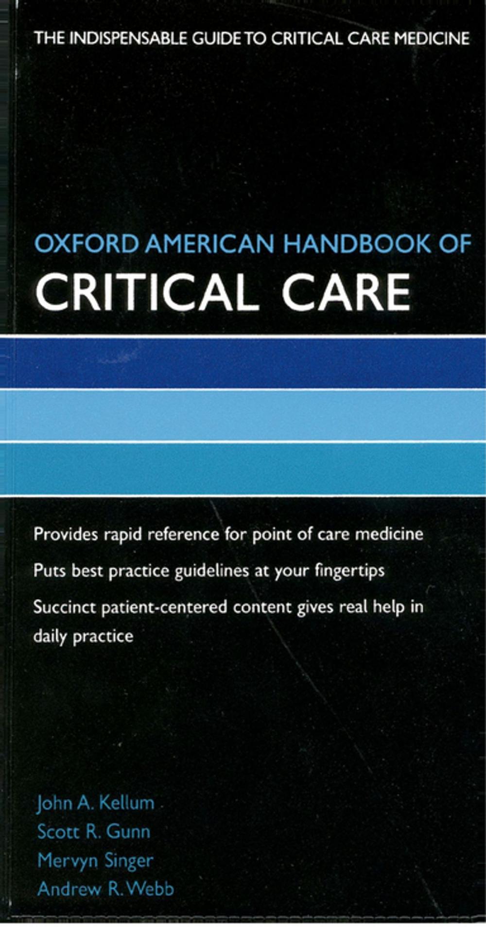 Big bigCover of Oxford American Handbook of Critical Care