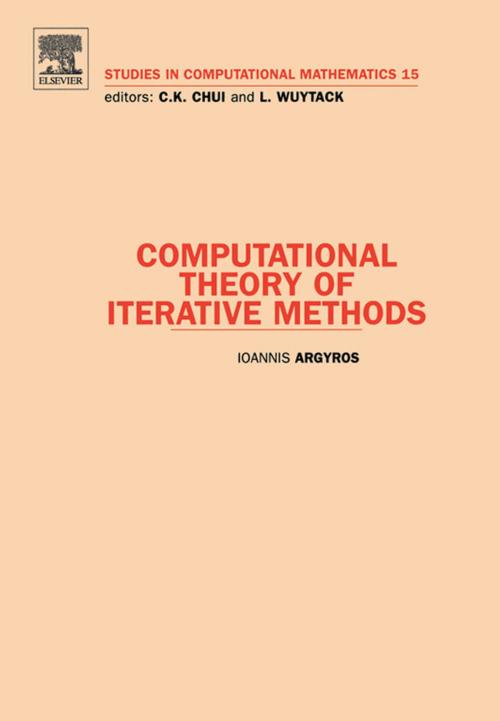 Cover of the book Computational Theory of Iterative Methods by Ioannis Argyros, Elsevier Science