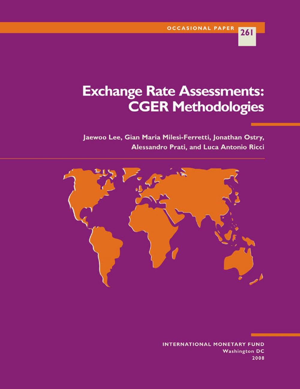 Big bigCover of Exchange Rate Assessments: CGER Methodologies