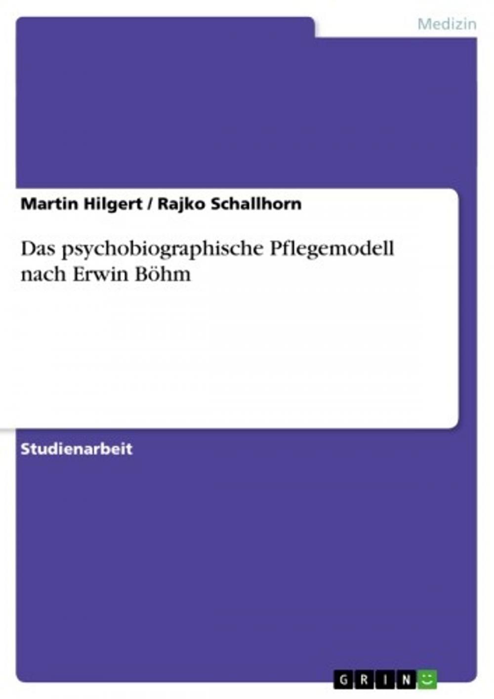 Big bigCover of Das psychobiographische Pflegemodell nach Erwin Böhm