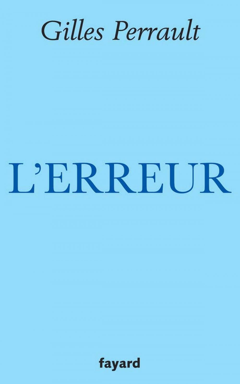 Big bigCover of L'Erreur