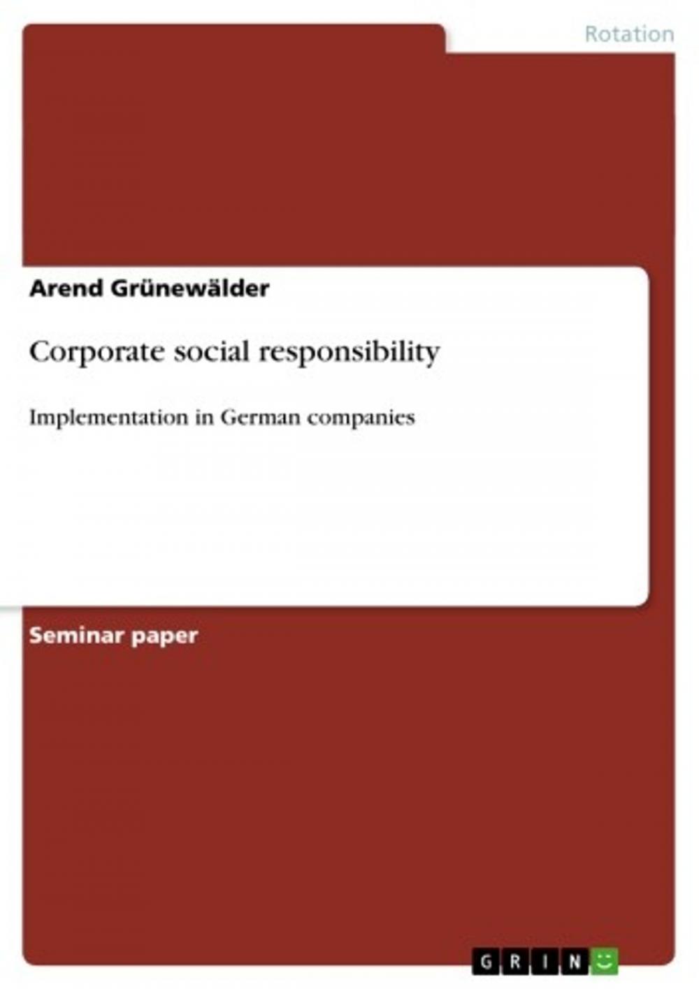 Big bigCover of Corporate social responsibility