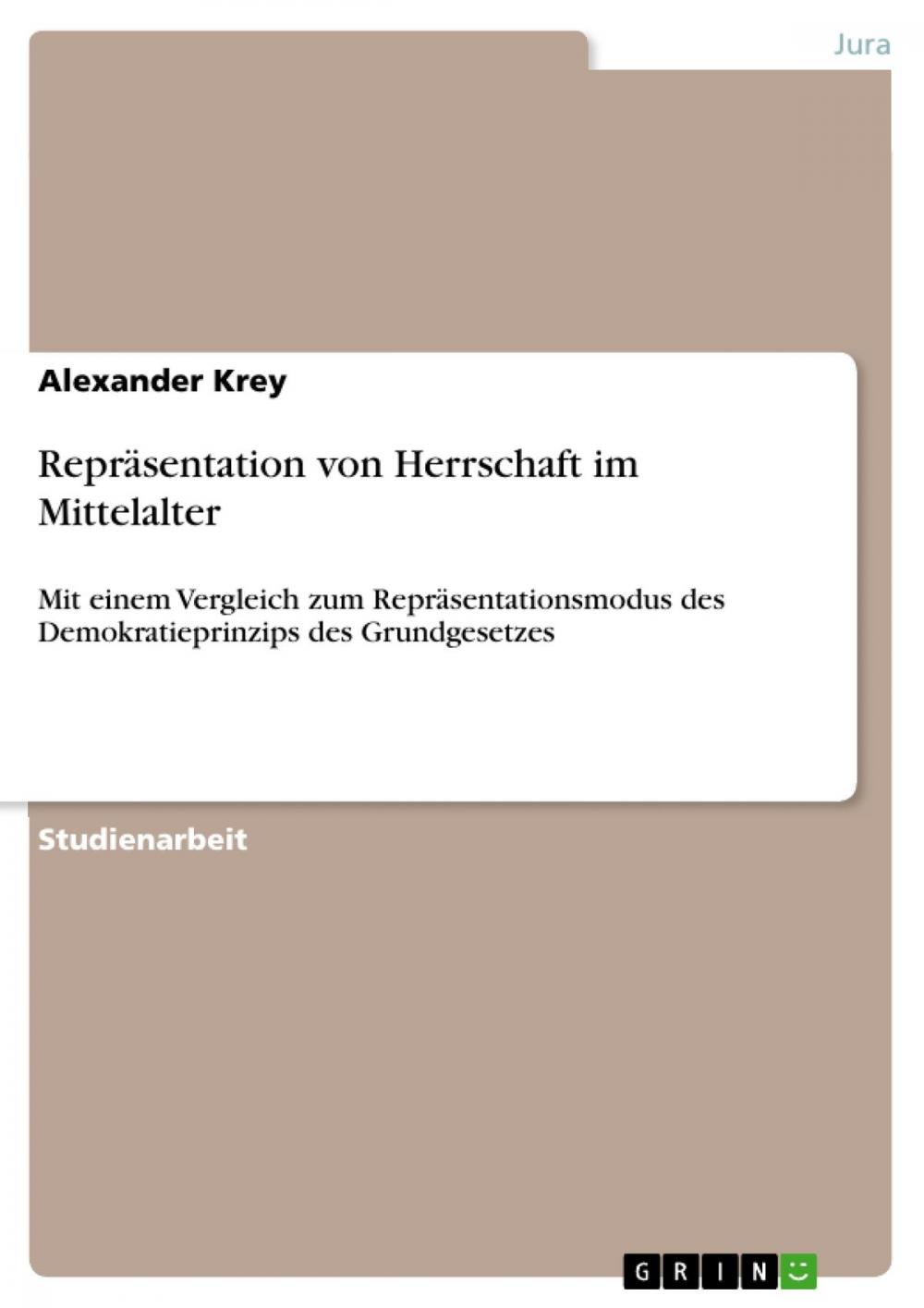 Big bigCover of Repräsentation von Herrschaft im Mittelalter