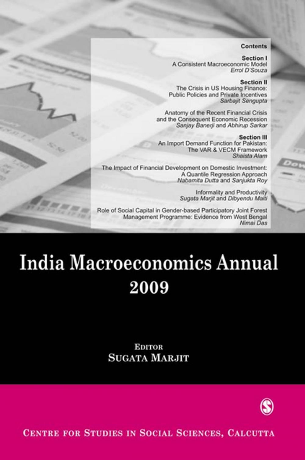 Big bigCover of India Macroeconomics Annual 2009