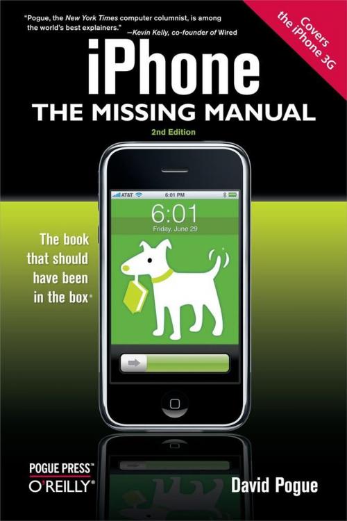 Cover of the book iPhone: The Missing Manual by David Pogue, O'Reilly Media